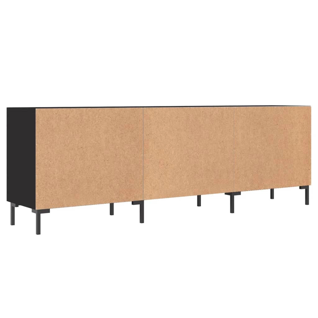 Mobile TV multimediale scaffale TV mobile TV sala da pranzo soggiorno camera da letto 150 x 30 x 50 cm legno ingegnerizzato nero 02_0026005