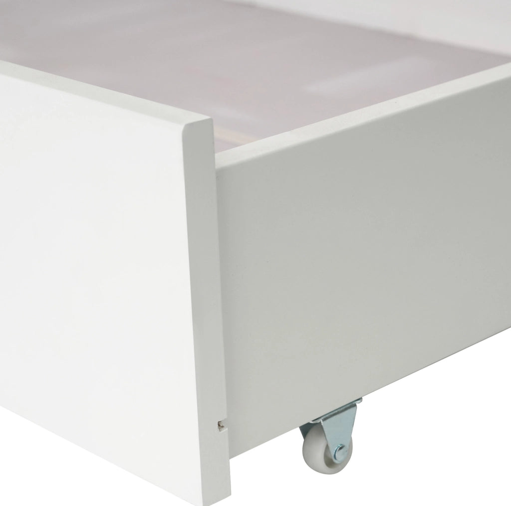 Letto a castello bambini 90x200 cm con cassetti bianco rovere