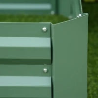 Set di 2 Letti per Orto Rialzati in Acciaio Zincato per Piante e Ortaggi, 100x100x30cm