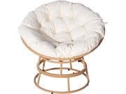 Poltrona Papasan da interno/esterno stile loveuse "Bali" - Ø91cm - Beige
