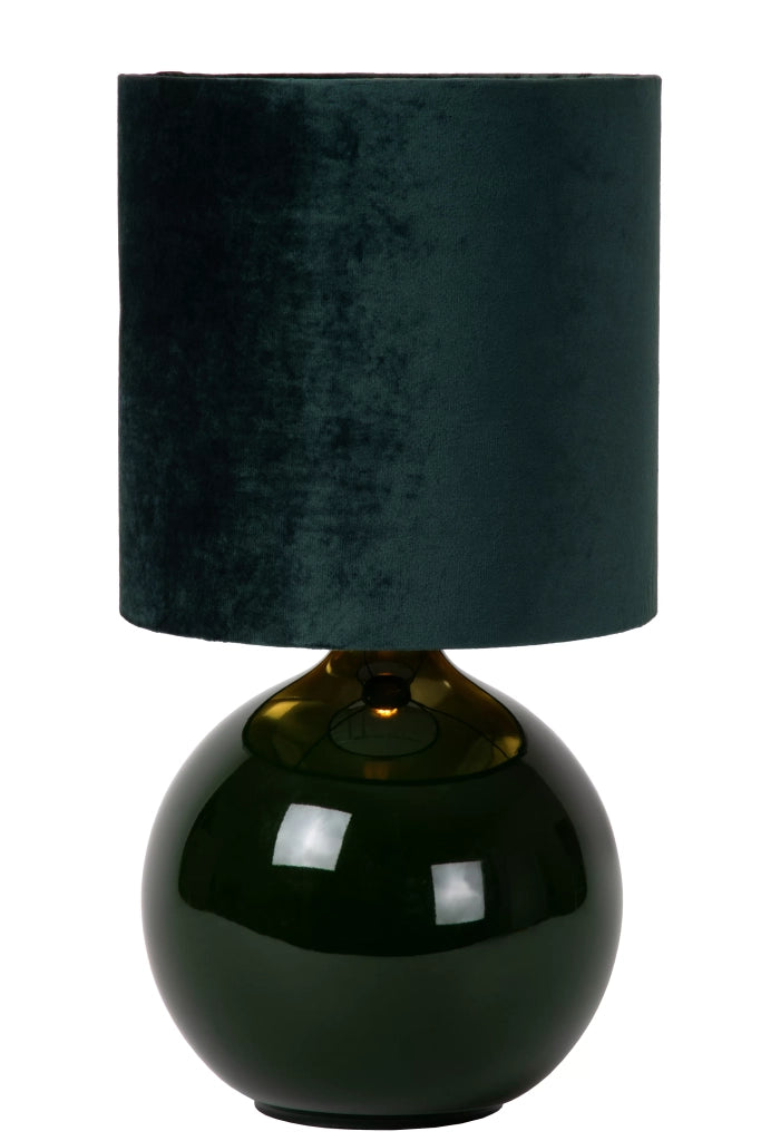 Lampada da tavolo in vetro con paralume verde E14 Esterad Lucide