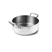Casseruola Bassa Professionale in Acciaio 3ply Martellato 24 cm