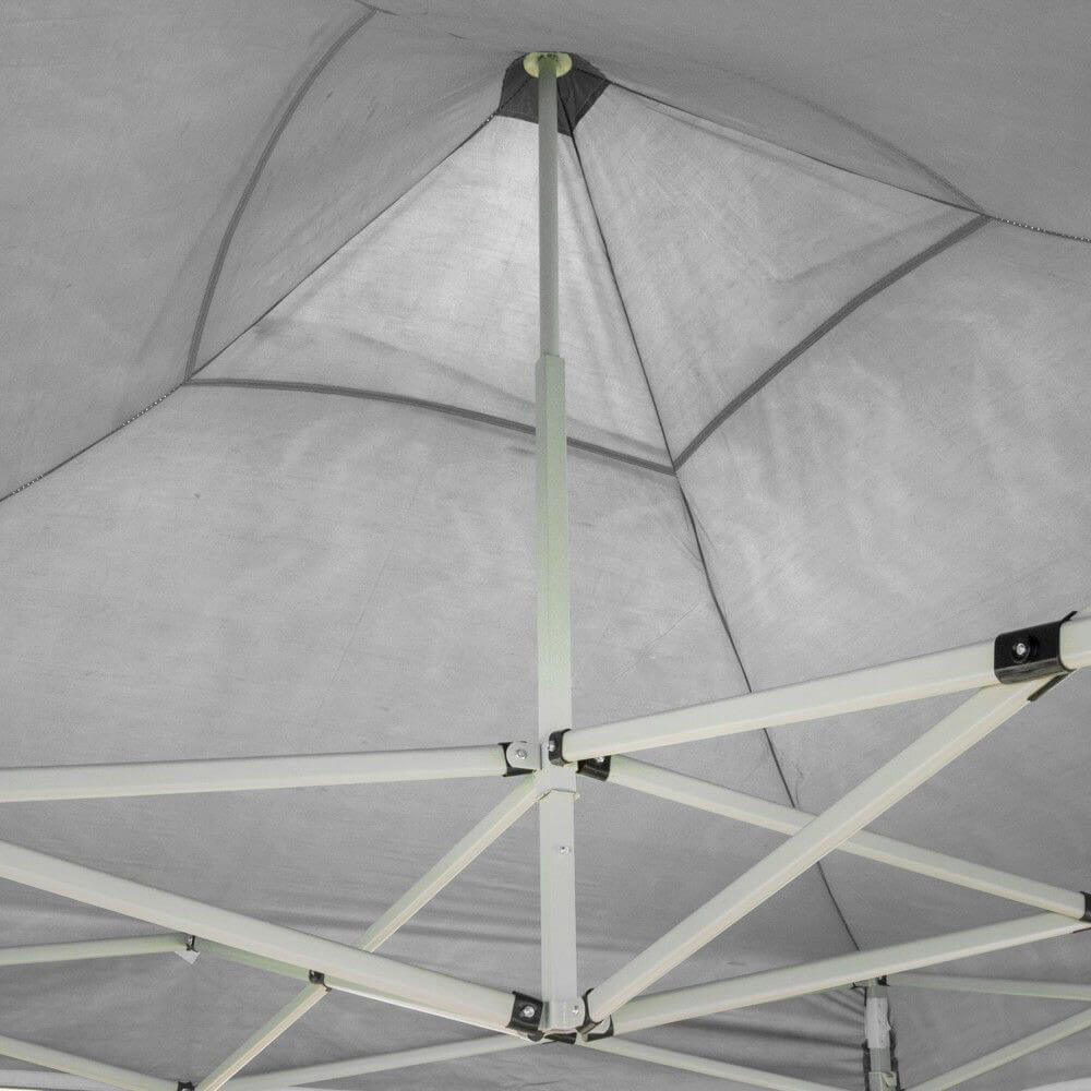 Gazebo Richiudibile Pieghevole 2x2m in Acciaio e PVC Impermeabile Bianco