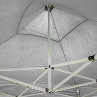 Gazebo Richiudibile Pieghevole 2x2m in Acciaio e PVC Impermeabile Bianco
