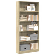 Libreria Rovere Sonoma 80x24x176 cm Legno ingegnerizzato 857855