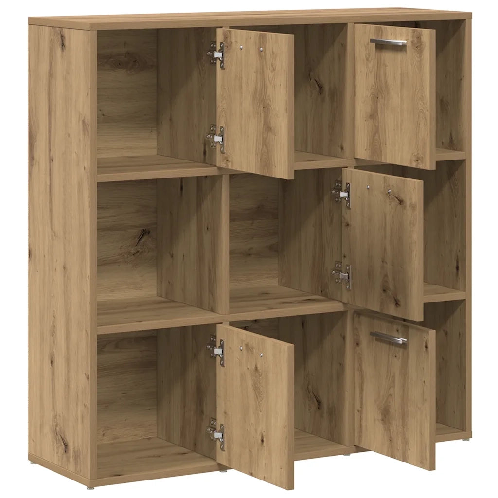 Libreria Rovere Artigianale 90x28x90 cm in Legno Multistrato