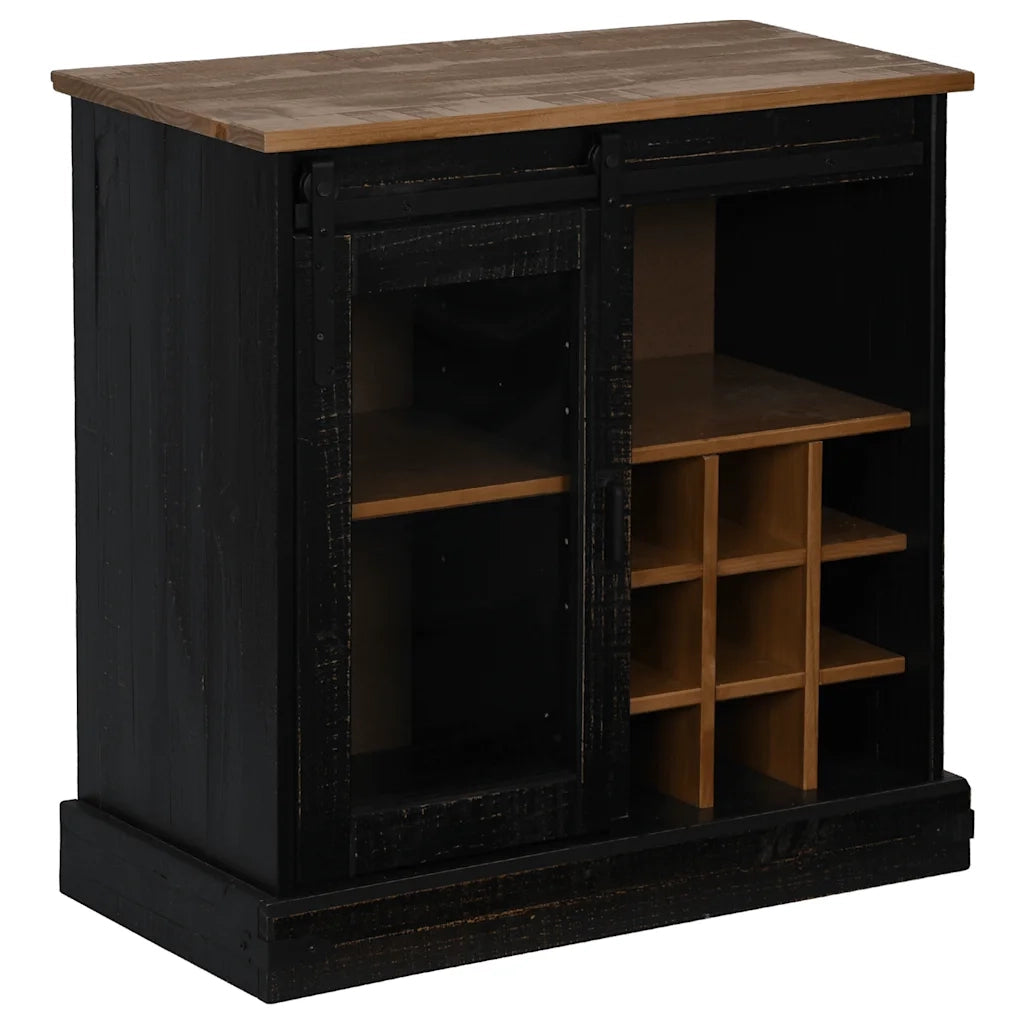 Credenza HALDEN con Anta Scorrevole 80x40x80 cm Legno Massello 4018424