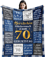 Regalo per il 70° compleanno uomo, decorazione per 70° compleanno uomo, deken 150X130CM