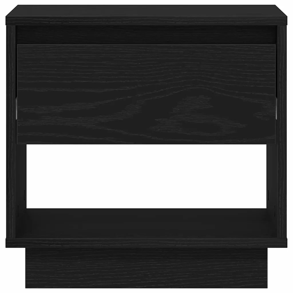 Comodino | Armadio da Notte | Mobiletto da notte Rovere Nero 45 x 34 x 44 cm Legno multistrato
