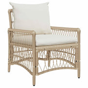 Sedia da Giardino con cuscino Beige 73 x 61 x 77 cm polyrattan 42006221