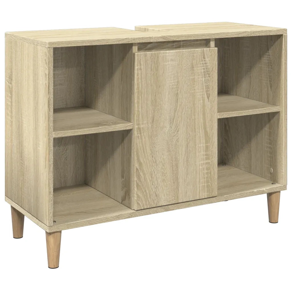 Mobile da Bagno Rovere Sonoma 80x33x60 cm in Legno Multistrato