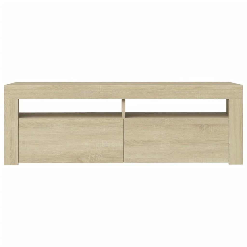 Mobile TV multimediale mensola TV credenza mobile TV per sala da pranzo soggiorno camera da letto con luci LED rovere Sonoma 120 x 35 x 40 cm marrone 02_0026759