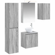 Set di Armadi da Bagno 5 pcs Sonoma grigio 50 x 14,5 x 70 cm 3407292