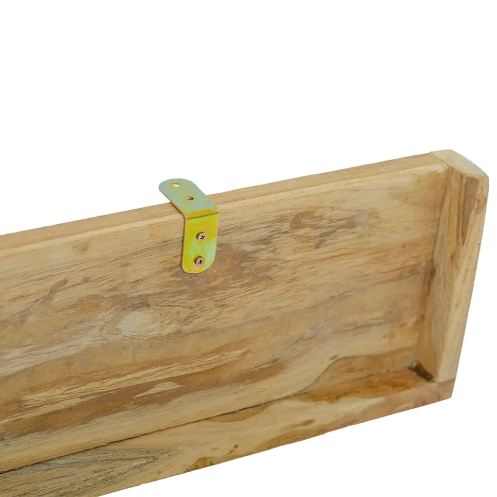 Mensole da Parete 2 pz 110x15x4 cm in Legno Massello di Teak 340757