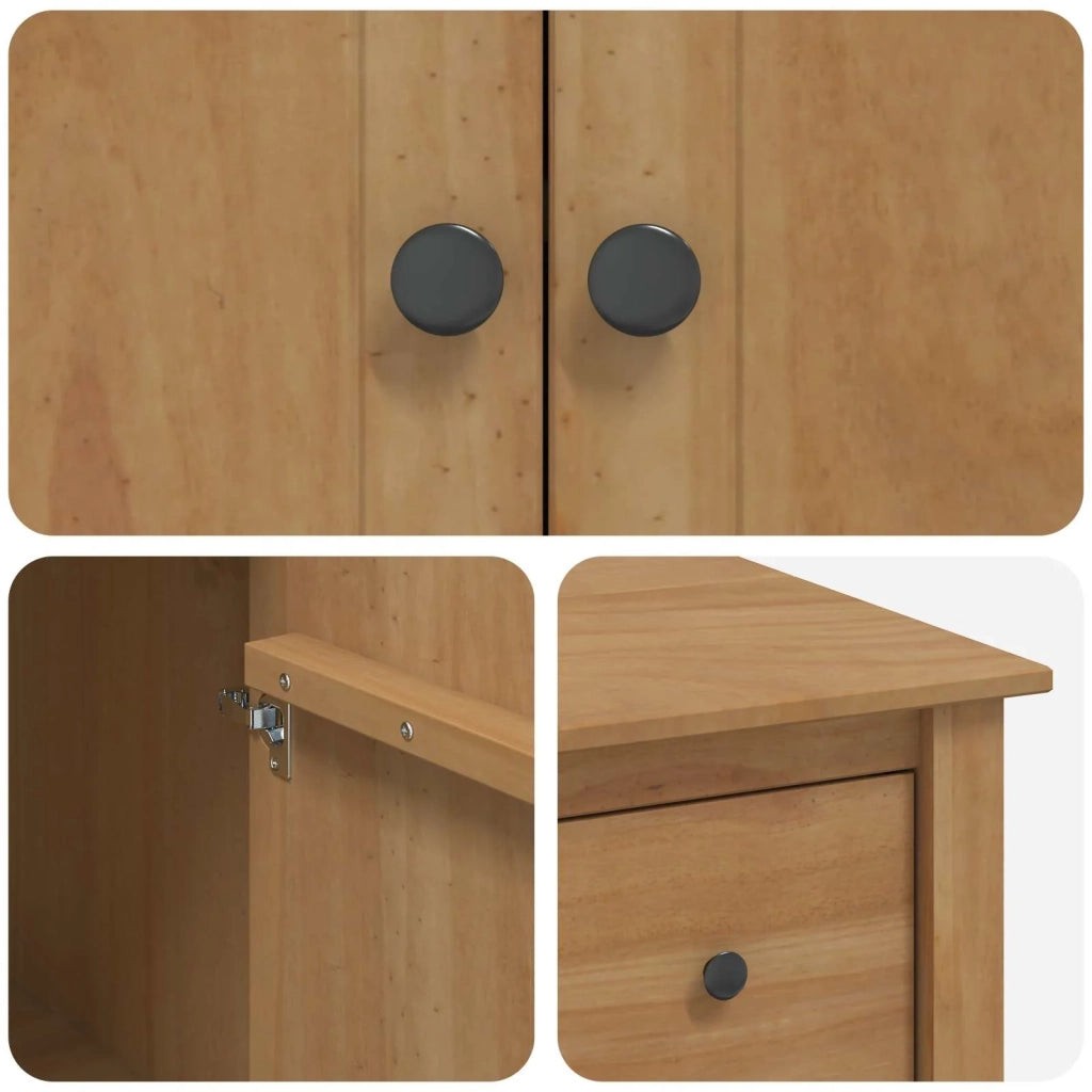 Carrello da Cucina PANAMA 2 pcs Cera di Miele 112 x 77 x 90 cm 3425388