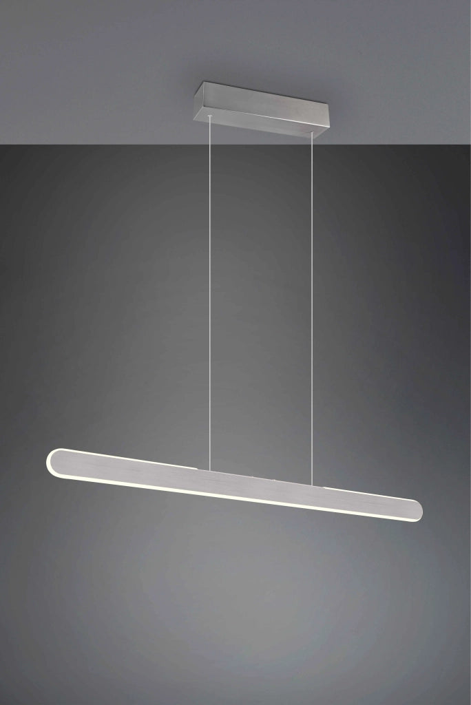 Lampada a sospensione LED a bi-emissione, metallo, alluminio, L 100 cm, Helios