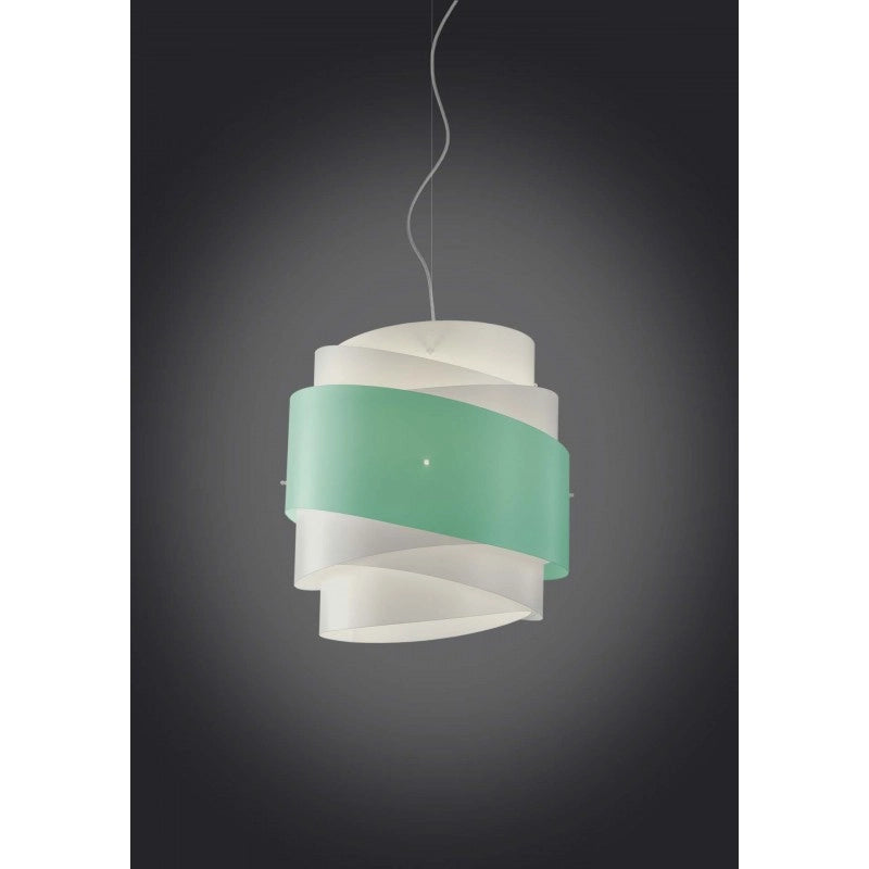 Lampadario a sospensione BEA una luce Verde diametro 40x h39 cm