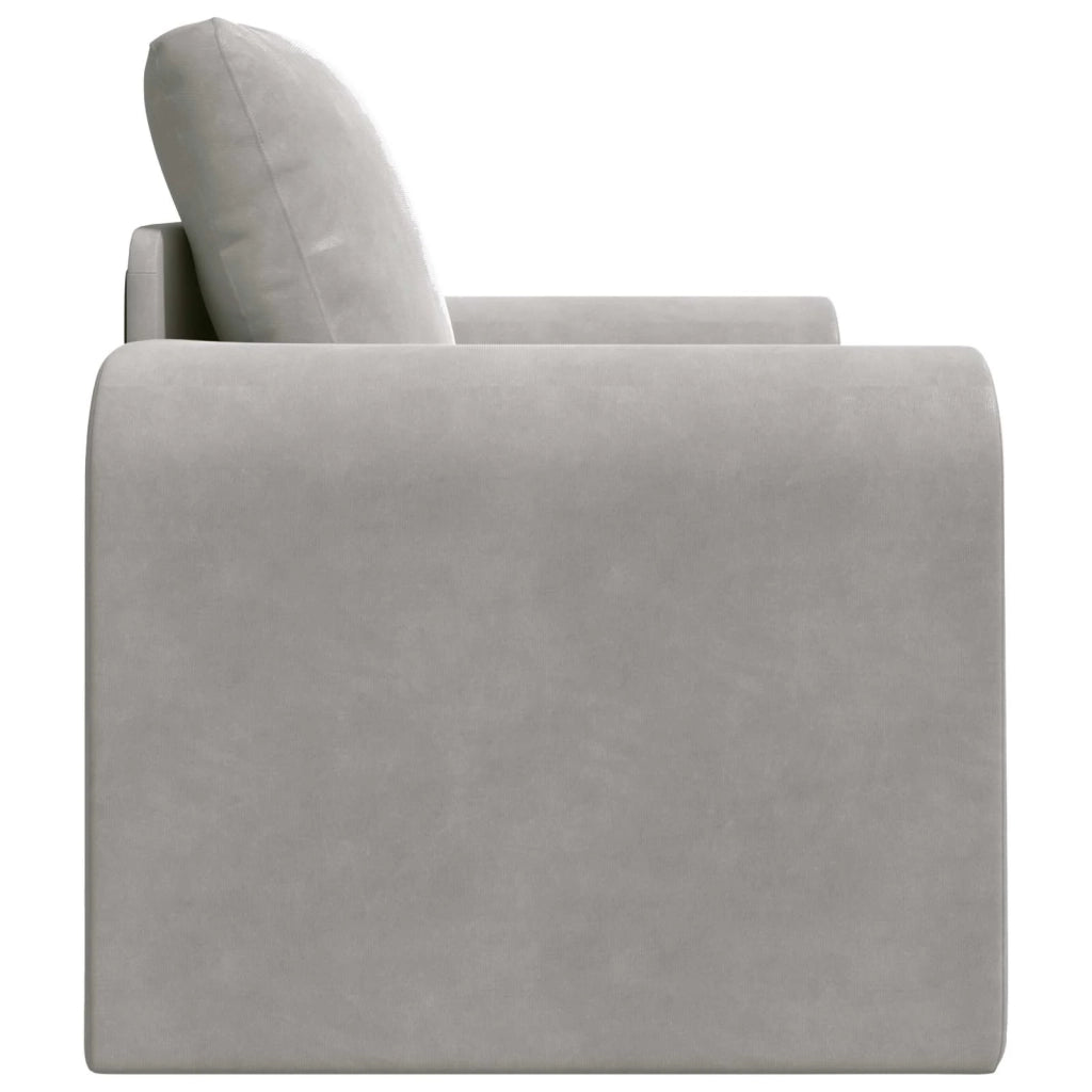 Divano letto | Sof¨¤ letto | Letto singolo Grigio chiaro 98 x 71 x 83 cm Velluto
