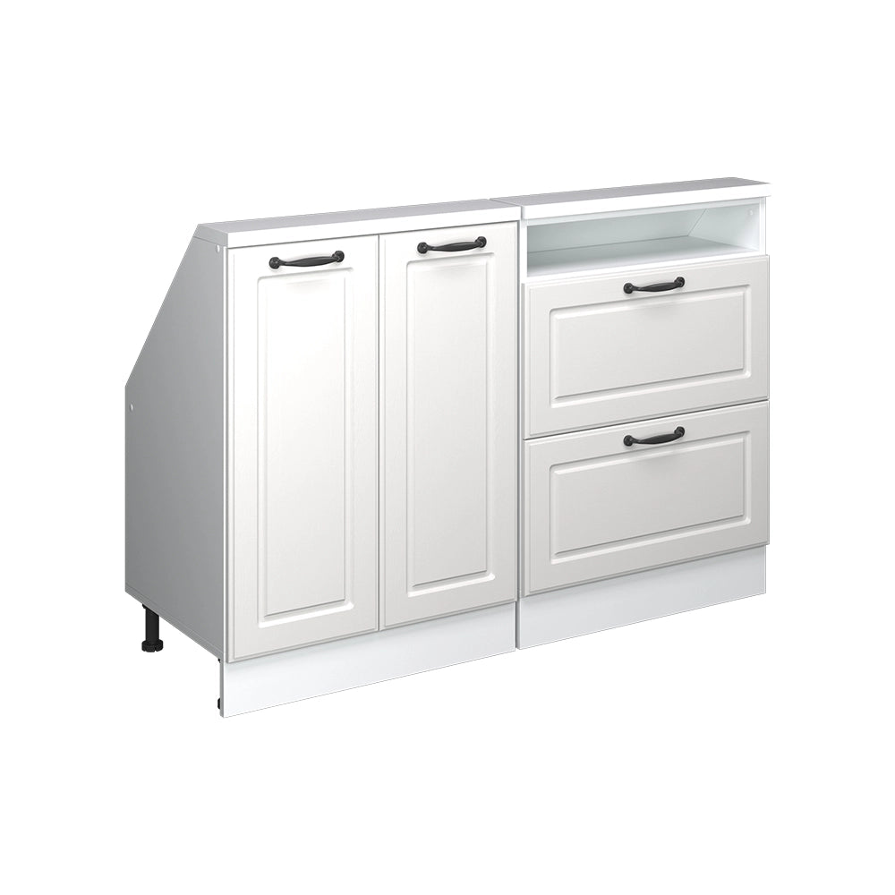 Set di mobili sottotetto Rion Bianco rustico/Bianco Set di 2 Vicco
