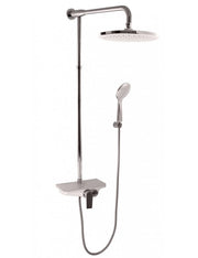 Colonna doccia MURRAY con mensola in solid surface bianco H. 170 cm