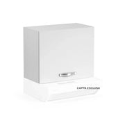 Pensile per cucina componibile da 60 cm con due ante, realizzata in legno 100% MADE IN ITALY colore Bianco Frassino