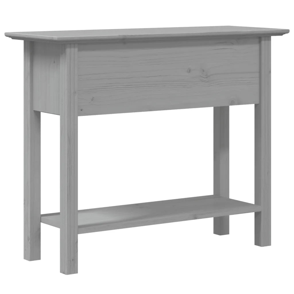 Tavolo Consolle | Tavolo d'Ingresso BODO 91x35x74 cm Legno Massello Pino Grigio