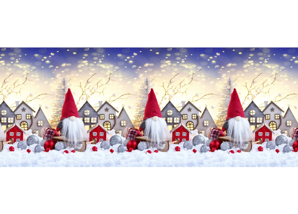 Tappeto Passatoia Cucina Antiscivolo Sottolavello Digitale Natale Snow House - 52x115 - Snow House