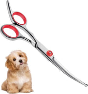 Taglierini Curvi per Cani e Gatti - Acciaio Inossidabile con Rivestimento di Titanio - Taglierini con Punta Rotonda e Lame a Nastri per Sfregio - 15 cm