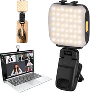 Lampada LED per selfie con clip - Lampada per videoconferenza e streaming con 3 modalità di illuminazione - Lampada per video ricaricabile per fotografia e lavoro da remoto