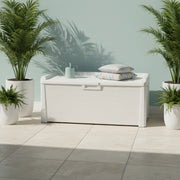 Cassa panca da giardino SANTORINI - 550L - Bianco