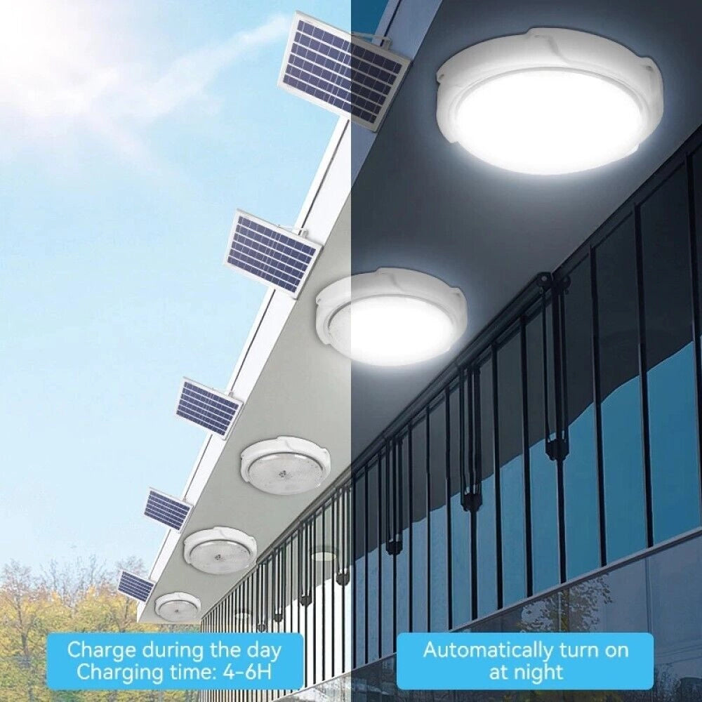 Plafoniera a led 200w circolare con sensore pannello solare 6500K FO-11-05