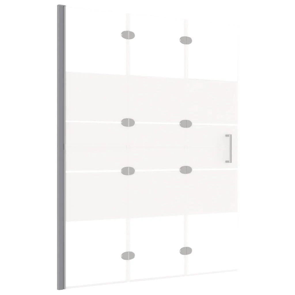 Box doccia pieghevole parete divisoria per vasca parete doccia cabina per vasca bagno casa interno ESG 100 x 140 cm bianco 02_0002011