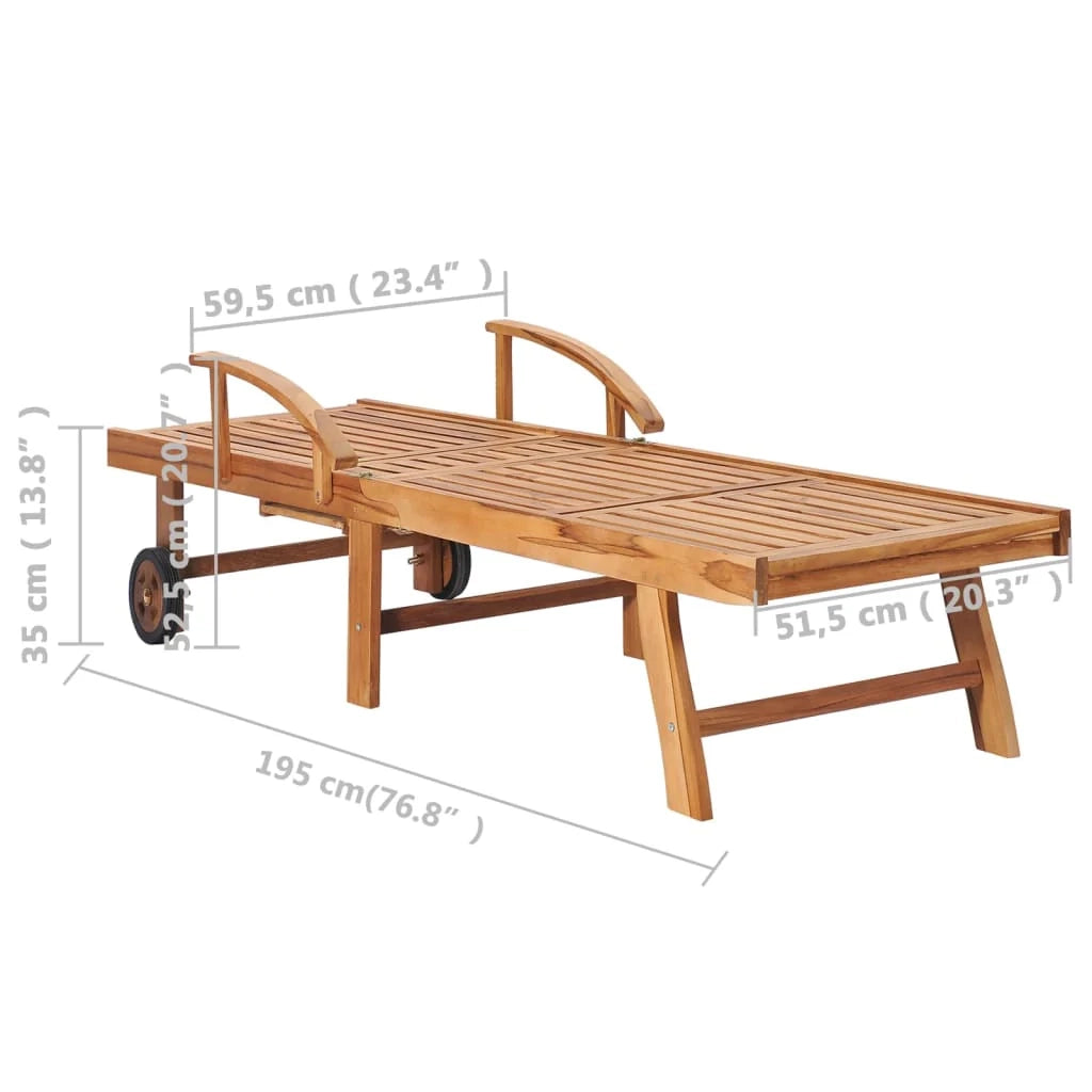 Set di 2 lettini prendisole sedie a sdraio lettini prendisole lettini da giardino mobili da giardino con tavolo e cuscini legno massello di teak 02_0012084