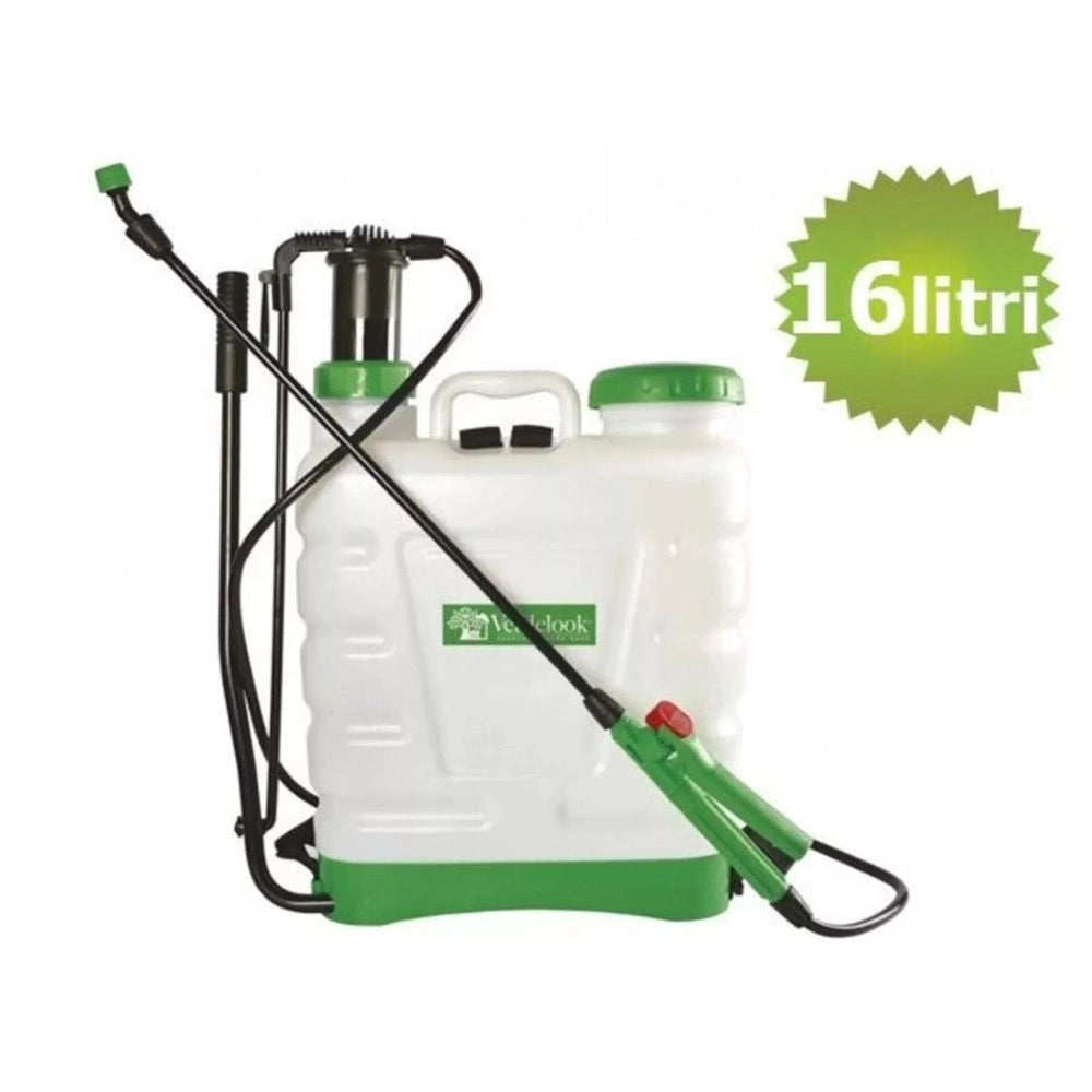 Trade Shop - Pompa A Pressione A Spalla 16lt Irroratrice Valvola Di Sfiato Autonomia 6h Completa -