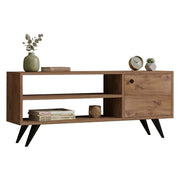 Spinola, Mobile Porta tv un Ripiano, 120x29x50h cm Marrone Rovere