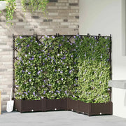 Vaso da giardino 5 pcs Marrone 120 x 120 x 125,5 cm Plastica 42002819