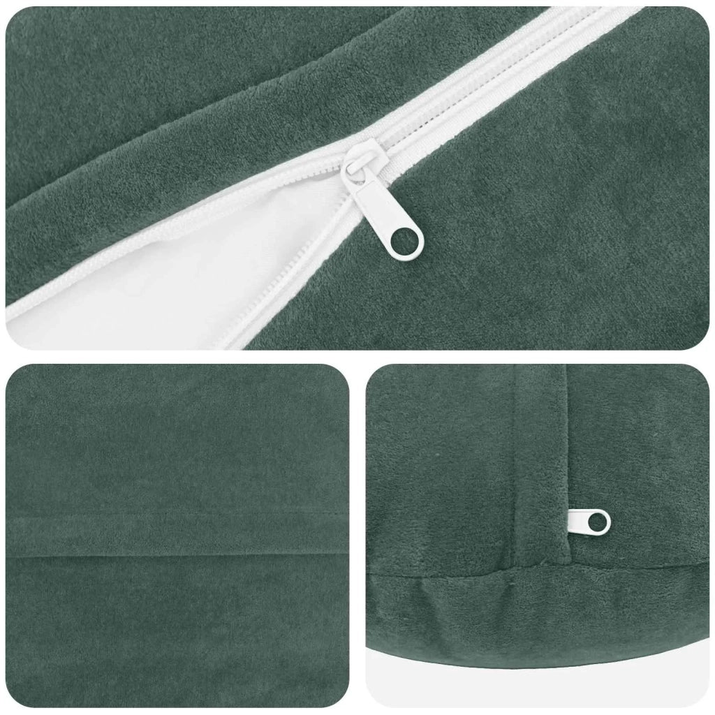 Cuscino con cuscino HEERLEN 2 pz Blu mare Fleece in microfibra 929137