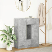 Credenza con Cassetti e Ante-Buffet-Armadio da cucina Grigio Cemento 73x31x90 cm