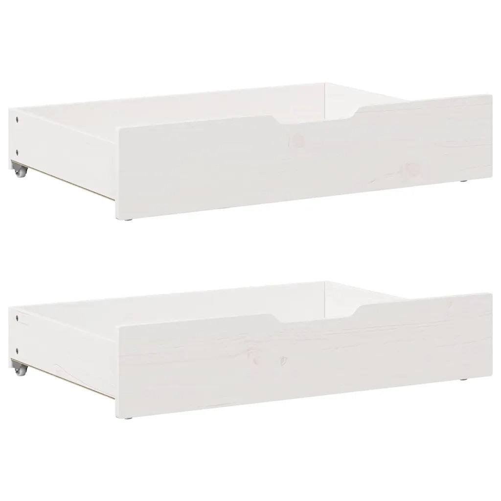 Giroletto senza Materasso Bianco 100x200 cm Legno Massello Pino 3301717