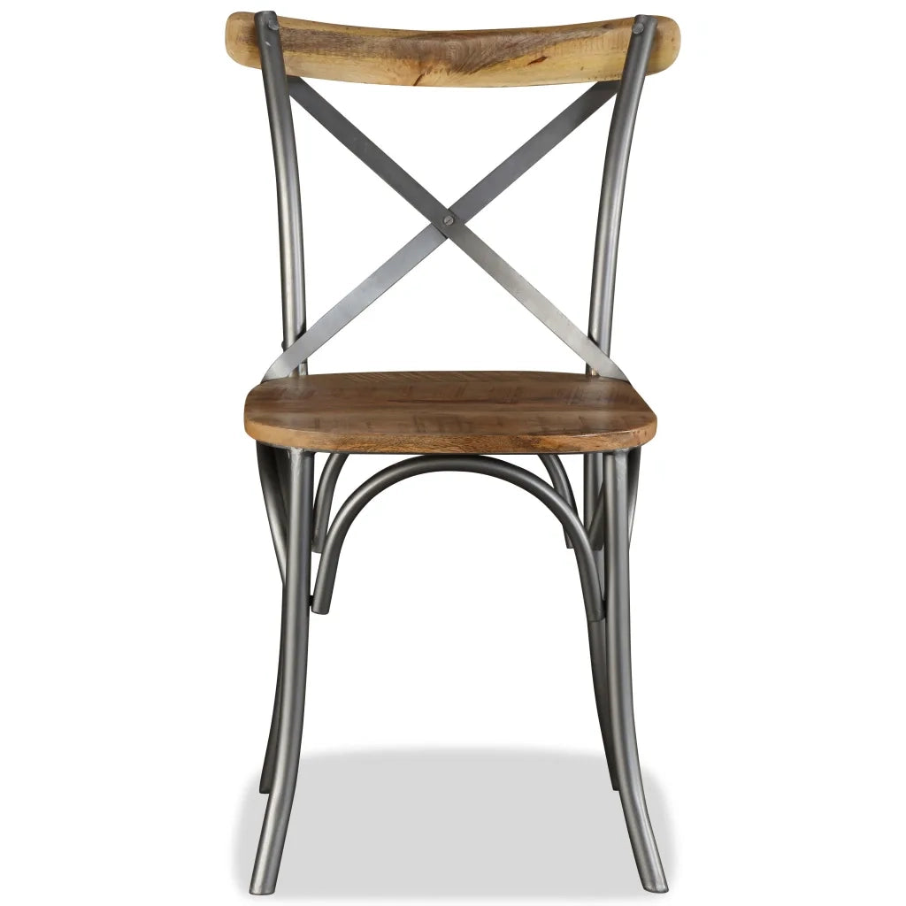 Sgabelli da Bar 2 pz in Legno Massello di Mango cod mxl 5734
