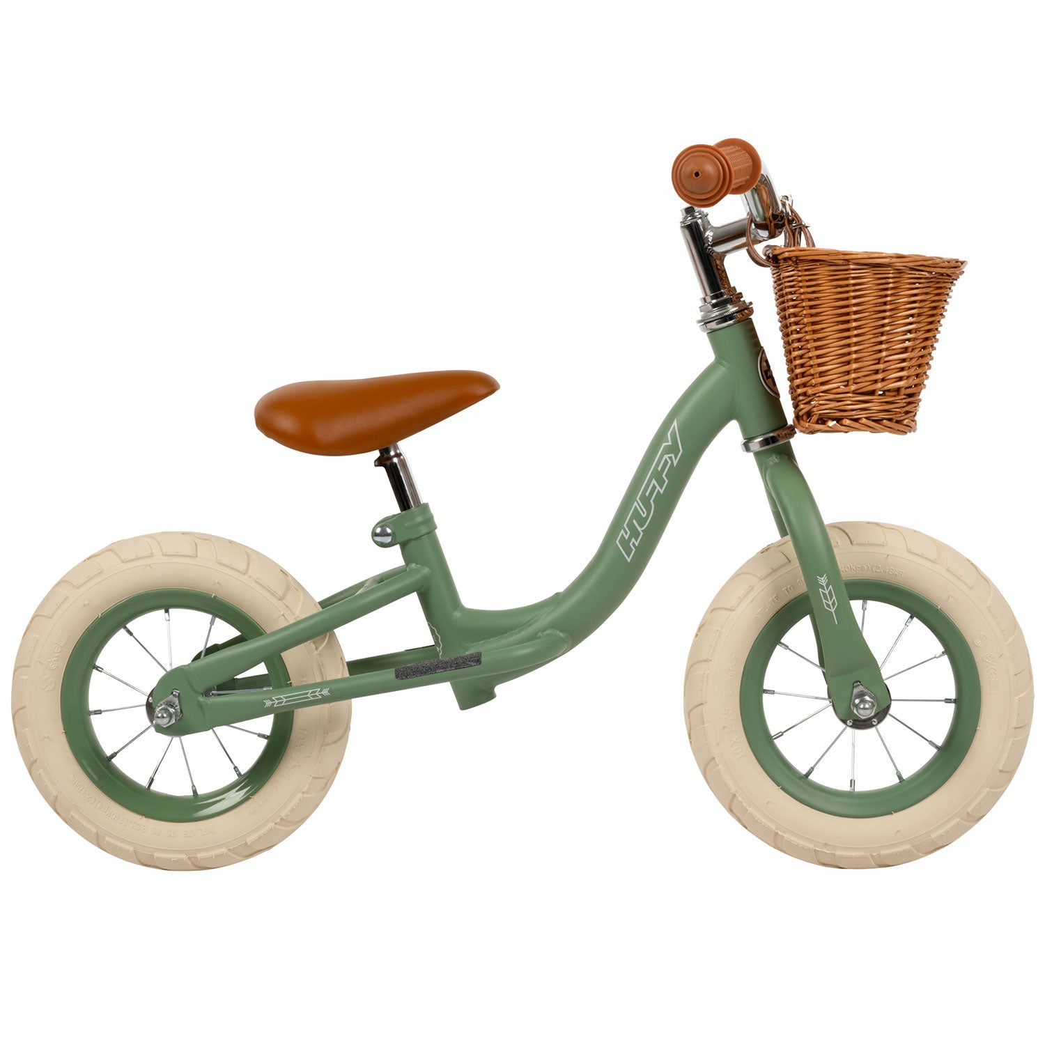 Balance Bike Bicicletta Senza Pedali 10" per Bambini Vintage Verde