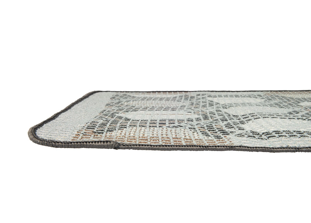Tappeto Bagno Doccia Antiscivolo Mod. Vietri Tappetino Super Assorbente Cotone Pelo Corto - 60x240 - Marrone