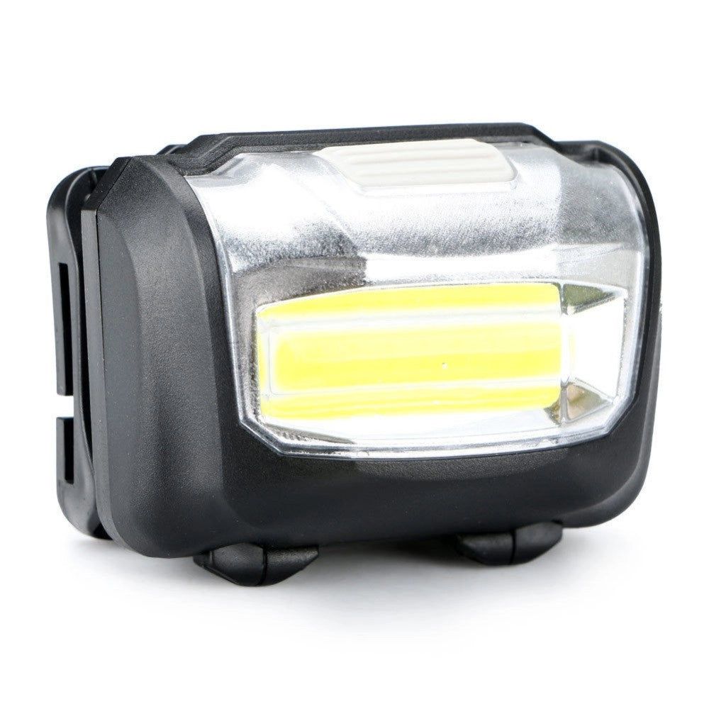 Trade Shop - Torcia Frontale Cob Da 3w 110lmn A Led Per Trekking Sport Lavoro Ricaricabile -