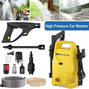 Spazzolatore ad acqua - Pistola a spruzzo - Sparatore ad alta pressione - Aspirapolvere ad alta pressione - 380l/h - 1600W - 110bar - Giallo - 7M
