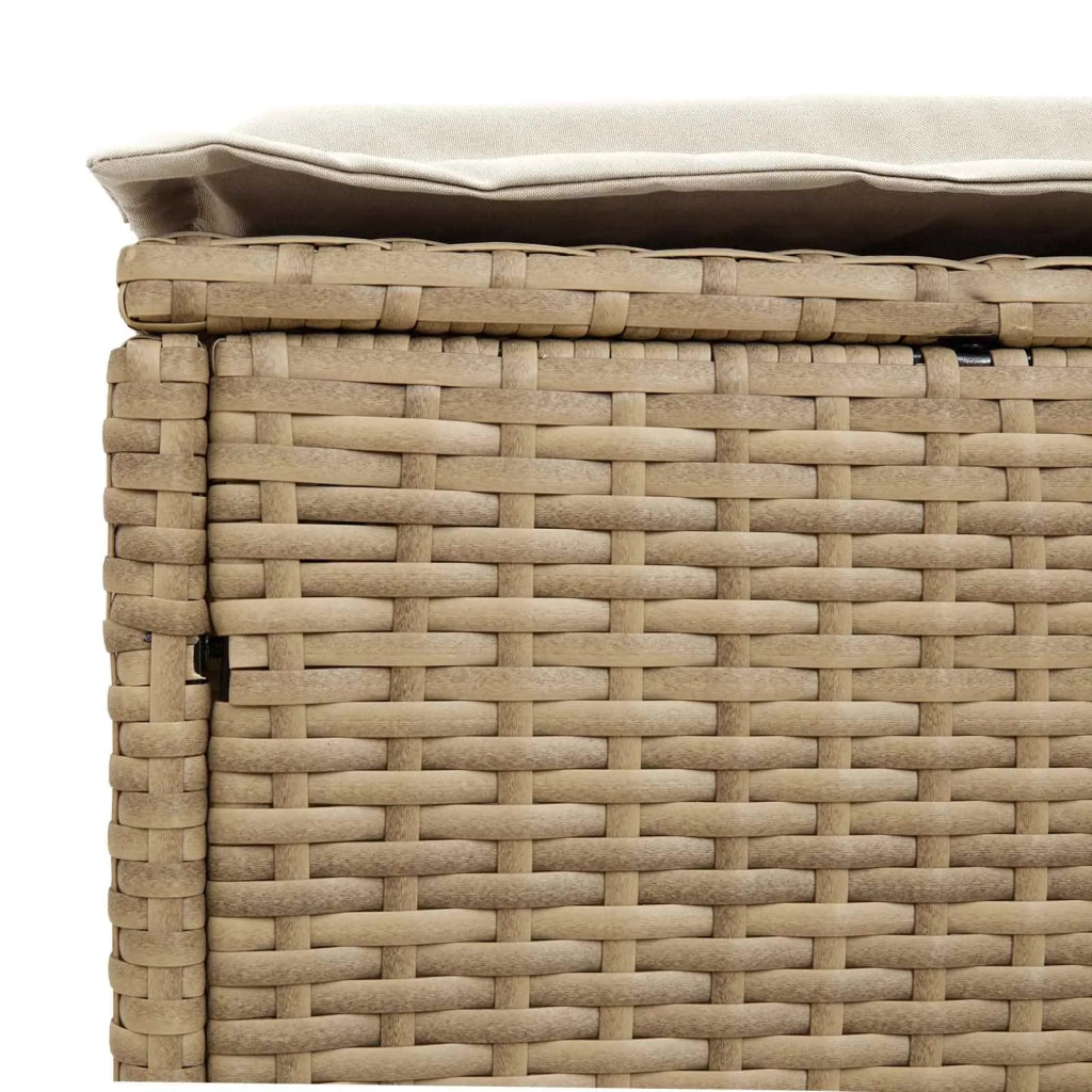 Poggiapiedi da Giardino 2 Pezzo Beige e Crema 38 x 38 x 45 cm