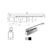 Chiudiporta Aerodinamico Nero Ts 98 Xea Dorma