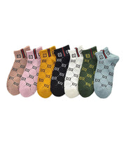 Calzini Bassi in Cotone per Donna e Bambina | Stile Universitario con Motivo Catenine Ricamate | Taglia Unica 34–40 EU