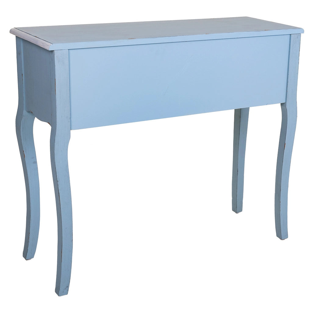 Mobile da ingresso in legno blu 90x33x77h