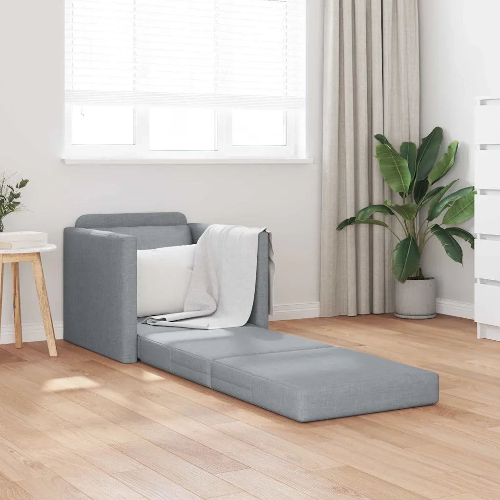 Divano letto-Sofa Letto-Daybed Grigio chiaro 74 x 77 x 81 cm Tessuto