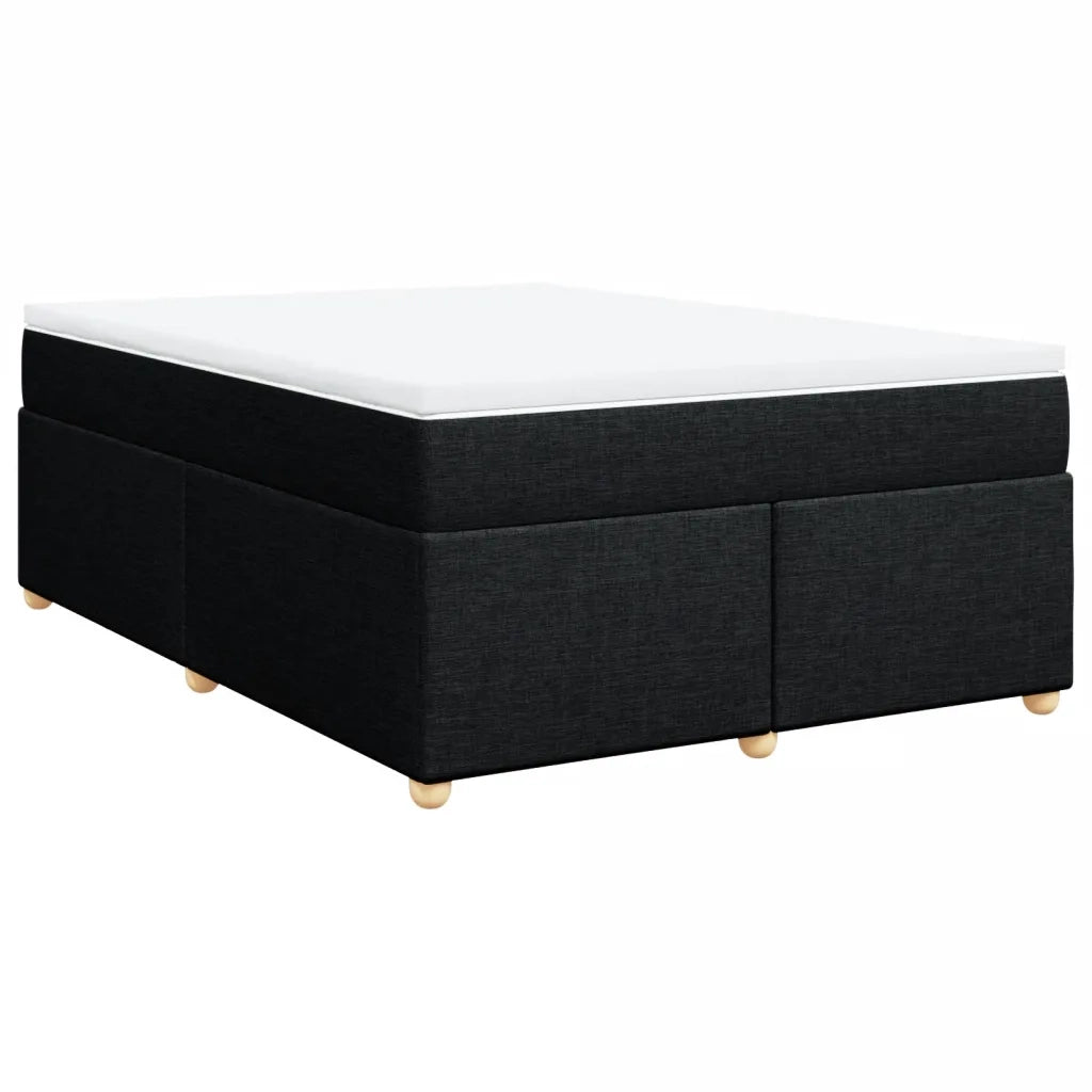 Giroletto a Molle con Materasso Nero 140x190 cm in Tessuto 3285375